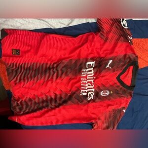Christian pulisic ac milan home red jersey size XXL